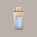 Scatola per Confezione Regalo Valigetta Natale in Cartoncino grafica Skin Oro con Finestra PVC 130x70H280mm 10 pezzi [220dfefe]