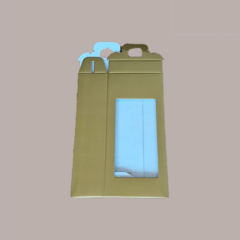 Scatola per Confezione Regalo Valigetta Natale in Cartoncino grafica Skin Oro con Finestra PVC 130x70H280mm 10 pezzi [43c6b5d5]
