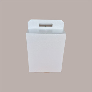 5 Pz Scatola per Confezione Regalo Natale Porta Panettone Bottiglia Valigetta grande Cartoncino grafica Sfere Bianco 430x240H345mm