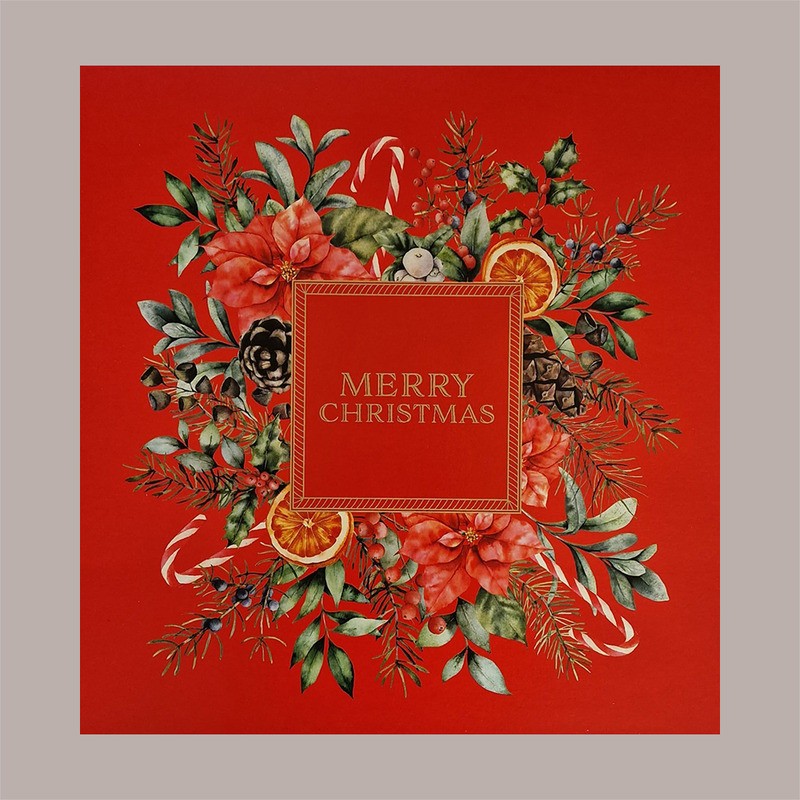 Scatola per Confezione Regalo Natale Porta Panettone Bottiglia Valigetta Grande Carta Rosso Merry Christmas 430x240H3 [947303a1]