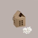 Casetta con Cordino in Cartoncino Avana Ideale per Confetti 80x80x75 mm 20 pezzi [bbaca78a]
