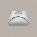 5 Pz Scatola Porta Torta Cartoncino Bianco Damascato 39x39H7cm [34de5b45]