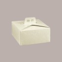 Scatola Porta Torta Quadrata Alta Cartoncino Bianco grafica effetto pelle 21x21H12cm 10 Pezzi [03baf262]