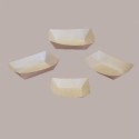 125 Pz Vassoio Alto a Forma di Barchetta in Cartoncino Avana 10oz 150x110H41mm [4d224cbc]