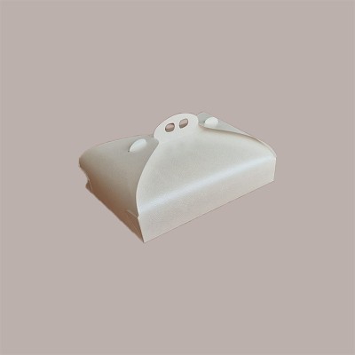 Scatola Porta Torta Rettangolare Grande Cartoncino Bianco grafica effetto pelle 40x50H10cm 5 Pezzi [649d620a]