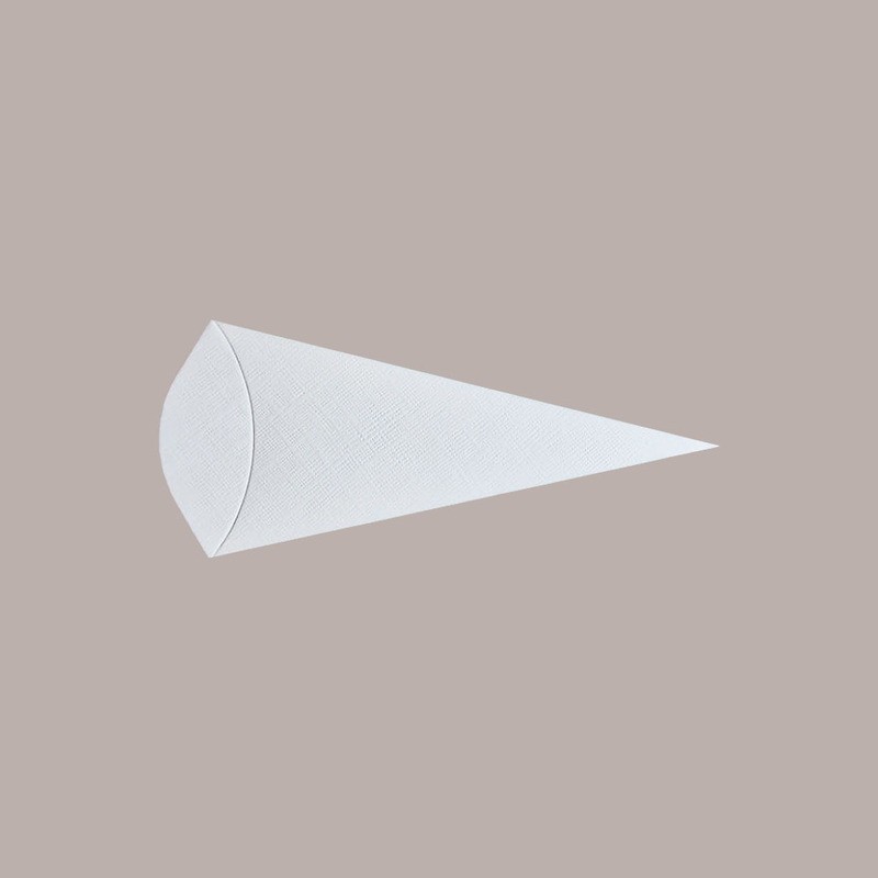 20 Pz Busta Cono Carta Grafica Seta Bianco Ideale per Confetti e Riso Sposi H190 mm [e4a8d350]