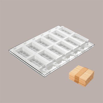 Set 2 Stampi GEL02 CHOCO STICK con 50 Stecchi in Legno per Gelato Design Tavoletta di Cioccolato 92x48H24 mm [27cb3ef6]