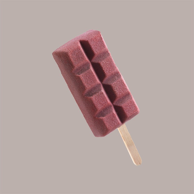 Set 2 Stampi GEL02 CHOCO STICK con 50 Stecchi in Legno per Gelato Design Tavoletta di Cioccolato 92x48H24 mm [feed7dfb]