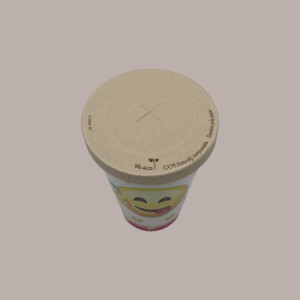 50 Pz Coperchio Carta Bio in Polpa di Bamboo Avana Foro Taglio Croce Dm 90 per BH35/42/55 [bc945092]