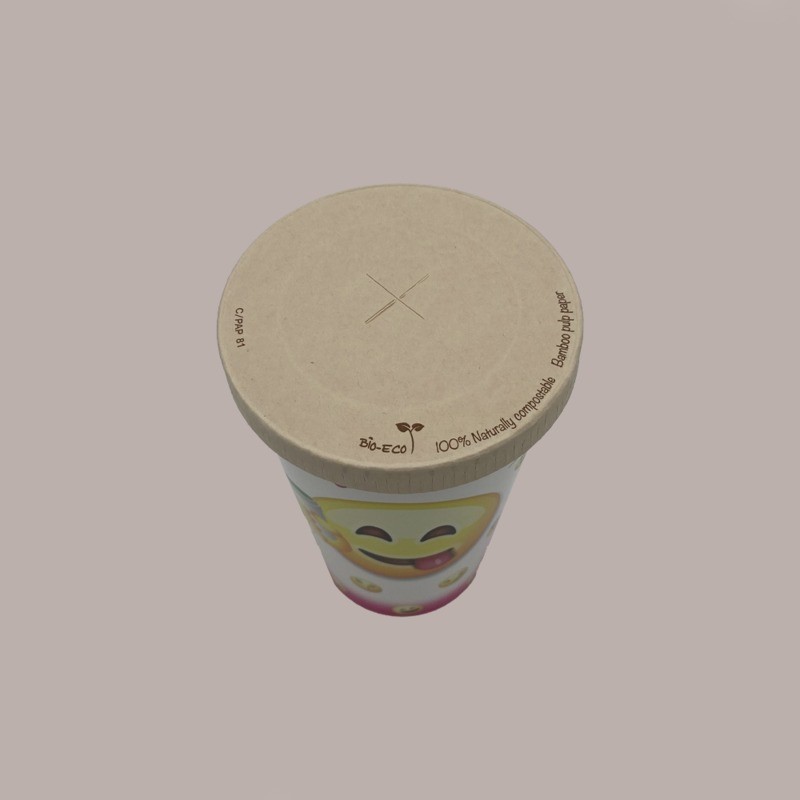 50 Pz Coperchio Carta Bio in Polpa di Bamboo Avana Foro Taglio Croce Dm 90 per BH35/42/55 [bc945092]