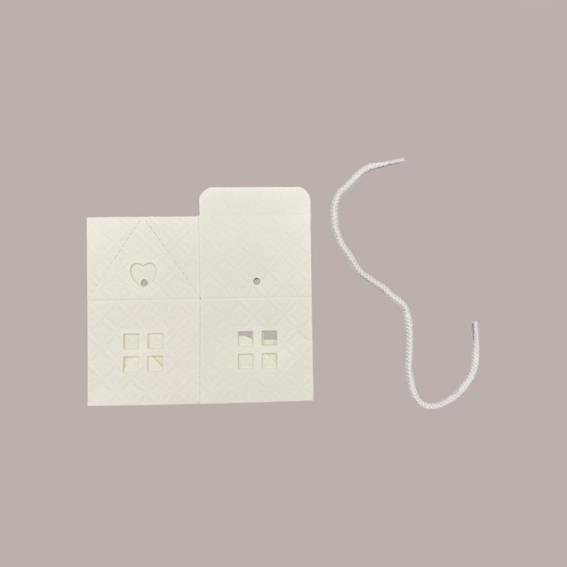 Casetta con Cordino in Carta Matelassè Bianco Ideale per Confetti 100x100x90 mm 20 pezzi [3368ab4e]