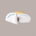 250 Pz Porta Crepes in Cartoncino Teso Bianco e Interno Oro 1/4 Asporto Food [79858e4e]