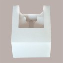 10 Pz Scatola Porta Torta Dolci Quadrata in Cartoncino Bianco con Finestra in PP PRONTA 17x17H8cm [2a95ab8e]
