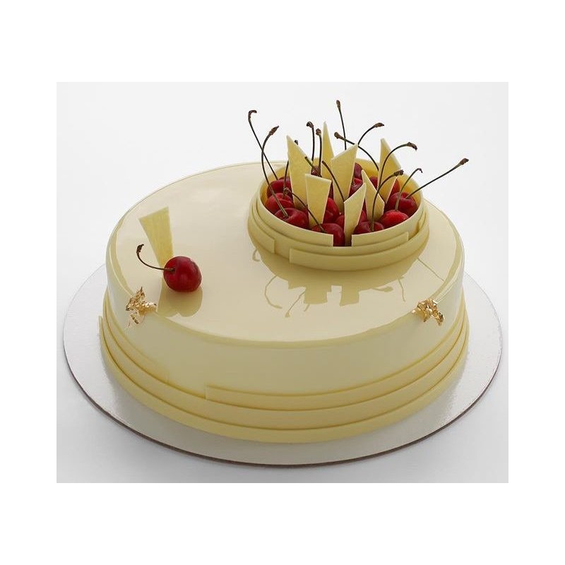 1,5 Kg Glassa a Specchio al Gusto di Cioccolato Bianco per Dolci Semifreddi Leagel [bce47842]