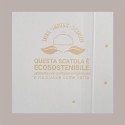 5 Pz Scatola Porta Crostata 30x30H4cm in Cartoncino Avana con Finestra Ecolife [226234df]