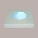 Scatola Porta Crostata 25x25H4cm in Cartoncino Avana con Finestra Ecolife 5 pezzi [4ac969bc]