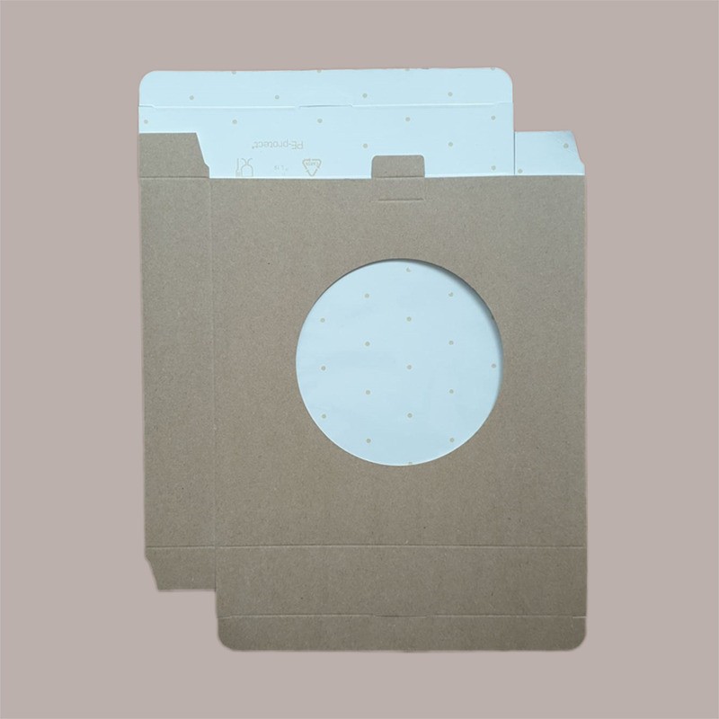 Scatola Porta Crostata 25x25H4cm in Cartoncino Avana con Finestra Ecolife 5 pezzi [f884efa6]