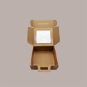 Scatola per Confezione Regalo 220x200H85 mm Valigetta Natale in Cartoncino Avana con Finestra PVC Gourmet 10 pezzi [84f2c692]