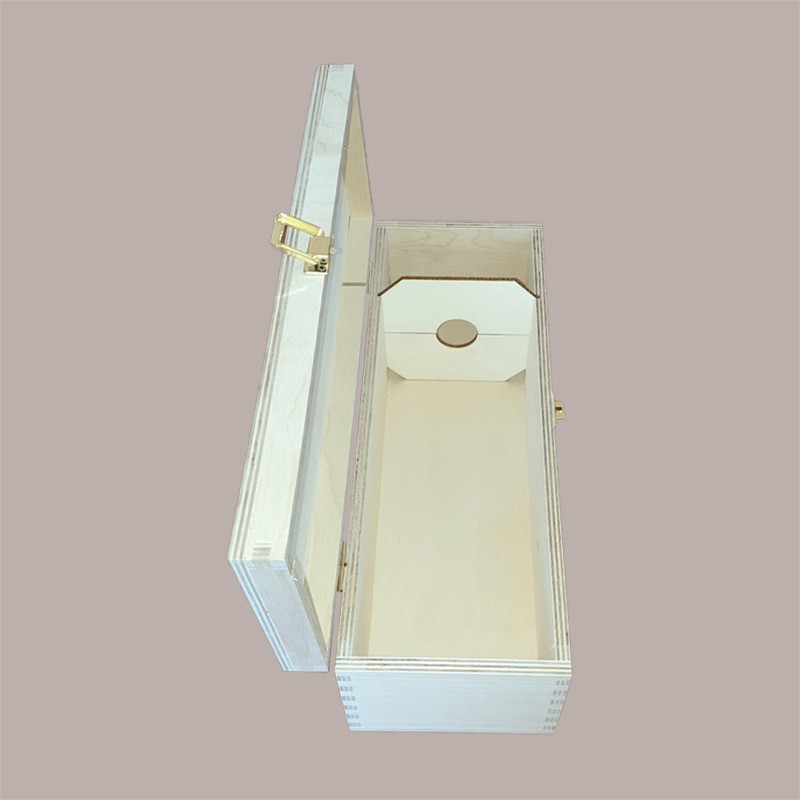 1 Pz Scatola Porta 1 Bottiglia Magnum da 1,5 Lt Cassetta in Legno di Betulla con Clip [8e7509b2]