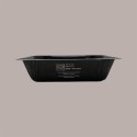 50 Pz Vaschetta in Carta Rivestita in PET per Alimenti Colore Nero 223x192H45 mm [f2b5a7fd]