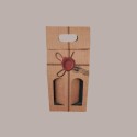Scatola Porta 2 Bottiglie Olio Vino 750 ml in Carta Avana Grafica Ceralacca 180x90x390mm 10 Pezzi [deab44e6]