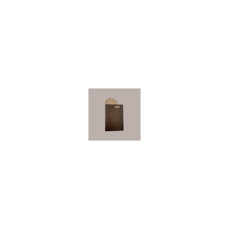 10 Pz Scatola Astuccio Porta 2 Bottiglie 750 ml Olio Vino in Cartoncino Marrone grafica effetto pelle 180x90x385mm [59d76444]