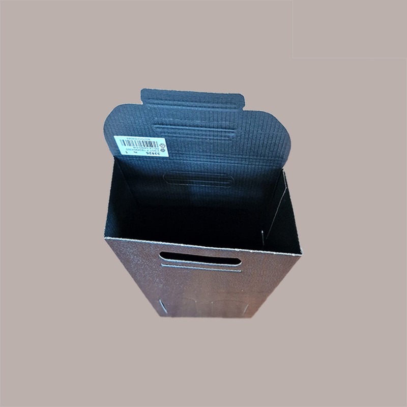 10 Pz Scatola Astuccio Porta 2 Bottiglie 750 ml Olio Vino in Cartoncino Nero grafica effetto pelle 180x90H390mm [f5deb5e3]