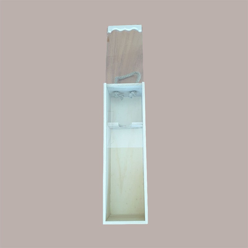 Scatola in Legno di Pino 750 ml Cassetta Stesa porta 1 Bottiglia Olio Vino con Finestra pvc 11x10H36cm [0ca65c62]