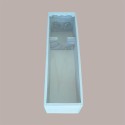 Scatola in Legno di Pino 750 ml Cassetta Stesa porta 1 Bottiglia Olio Vino con Finestra pvc 11x10H36cm [beebda78]