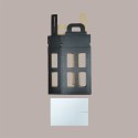 10 Pz Scatola Porta 2 Bottiglie 750 ml Olio Vino in Cartoncino grafica Seta Nero a forma di Lanterna 180x90H370mm [414b1be8]