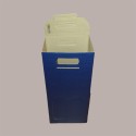 Scatola Confezione Regalo Porta 2 Bottiglie Olio Vino 750 ml in Carta Grafica Juta Blu 180x90H385mm 10 Pezzi [3b3564b7]