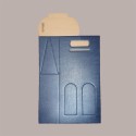 Scatola Confezione Regalo Porta 2 Bottiglie Olio Vino 750 ml in Carta Grafica Juta Blu 180x90H385mm 10 Pezzi [3e6523a9]
