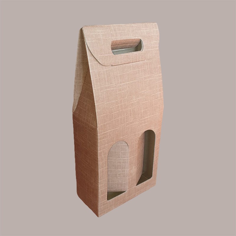 Scatola Astuccio Porta 2 Bottiglie 750 ml Olio Vino in Cartoncino grafica Sacco 180x90H385mm 10 Pezzi [c2d04820]