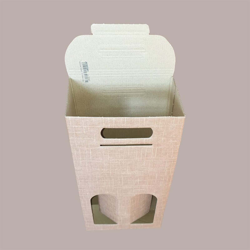 Scatola Astuccio Porta 2 Bottiglie 750 ml Olio Vino in Cartoncino grafica Sacco 180x90H385mm 10 Pezzi [acebca29]