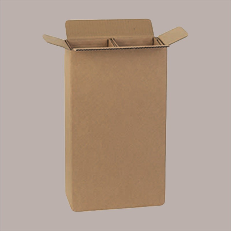 Scatola Porta 2 Bottiglia Olio Vino 750 ml Americana Sicura per Spedizione 220x115H380mm 10 pezzi [74989c5a]