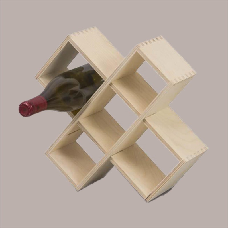 Scatola Porta 1 Bottiglia da 750 ml Cantinetta in Legno di Betulla Componibile [32613eab]