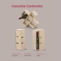 Scatola Porta 1 Bottiglia da 750 ml Cantinetta in Legno di Betulla Componibile [802cb8b1]
