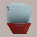 Scatola Astuccioo Porta 2 Bottiglie 750 ml Olio Vino in Cartoncino Rosso grafica effetto pelle 180x90H385mm 10 Pezzi [f72fd579]