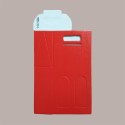 Scatola Astuccioo Porta 2 Bottiglie 750 ml Olio Vino in Cartoncino Rosso grafica effetto pelle 180x90H385mm 10 Pezzi [f27f9267]
