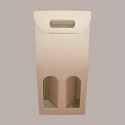 10 Pz Scatola Porta 2 Bottiglie 750 ml Champagne Prosecco in Cartoncino Avana Liscio 200x100H390mm [ebd0db03]