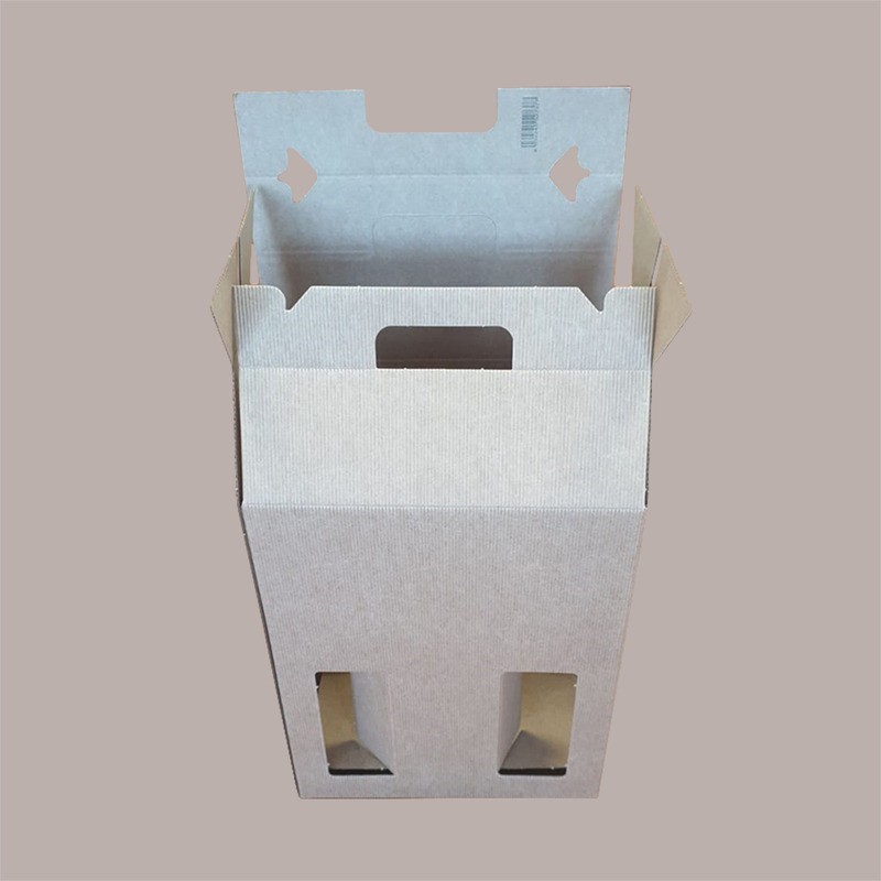 Scatola Astuccio Porta 6 Bottiglie 750 ml in Cartoncino Ondulato Avana 27x18H40cm 5 pezzi [ebc7649b]