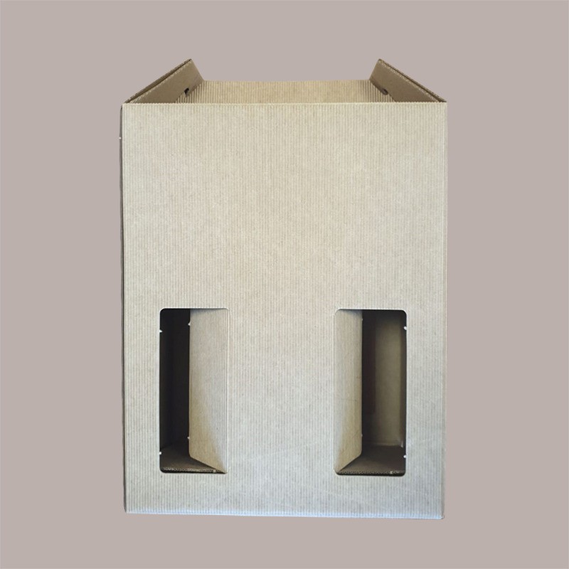 Scatola Astuccio Porta 6 Bottiglie 750 ml in Cartoncino Ondulato Avana 27x18H40cm 5 pezzi [5cdaa59f]