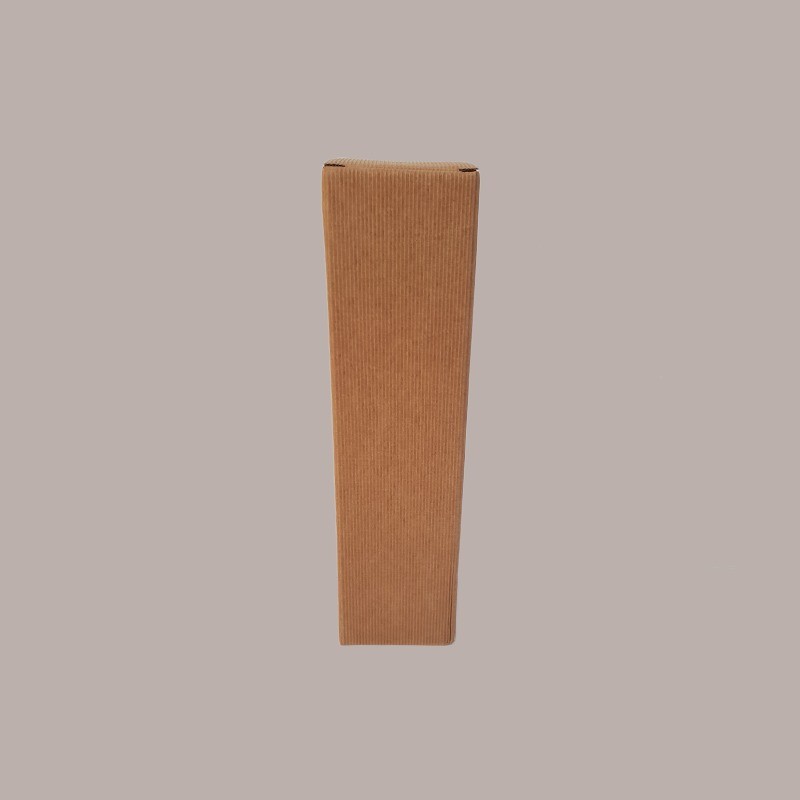 Scatola Astuccio Porta 1 Bottiglia 750 ml Olio Vino in Cartoncino Onda Avana 90x90H345mm 20 Pezzi [664a42d0]