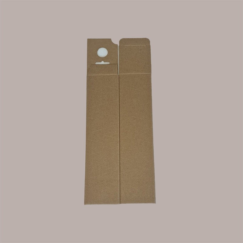 Scatola Astuccio Porta 1 Bottiglia 750 ml Olio Vino in Cartoncino Onda Avana 90x90H345mm 20 Pezzi [672e1770]