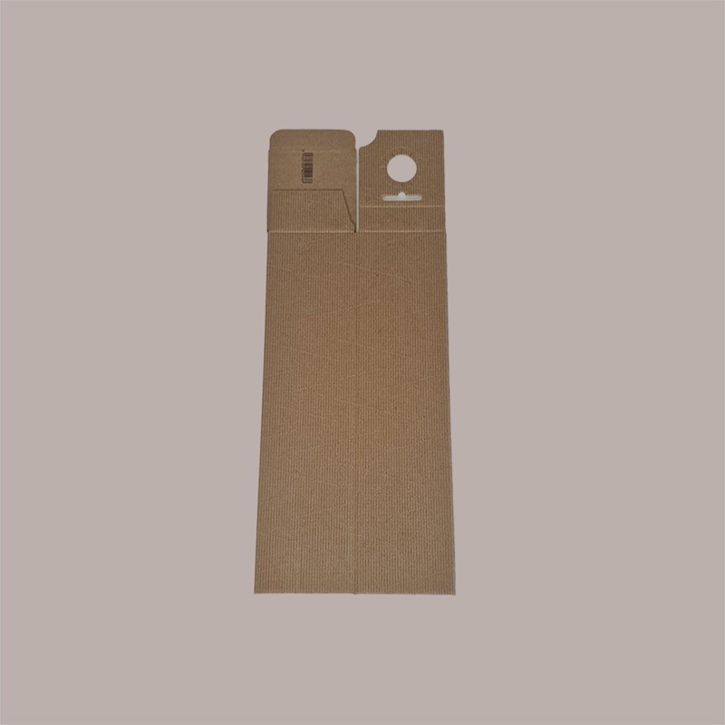 Scatola Astuccio Porta 1 Bottiglia 750 ml Olio Vino in Cartoncino Onda Avana 90x90H345mm 20 Pezzi [d033d674]