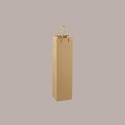 Borsa Busta Carta Avana Porta 1 Bottiglia 750 ml con Manico in Cordoncino 12x8x40cm 10 pezzi [dbf70de8]