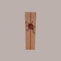 Scatola Astuccio Porta 1 Bottiglia 750 ml  Vino Olio Carta Avana Grafica Ceralacca 90x90x345mm 25 pezzi [6f68c599]