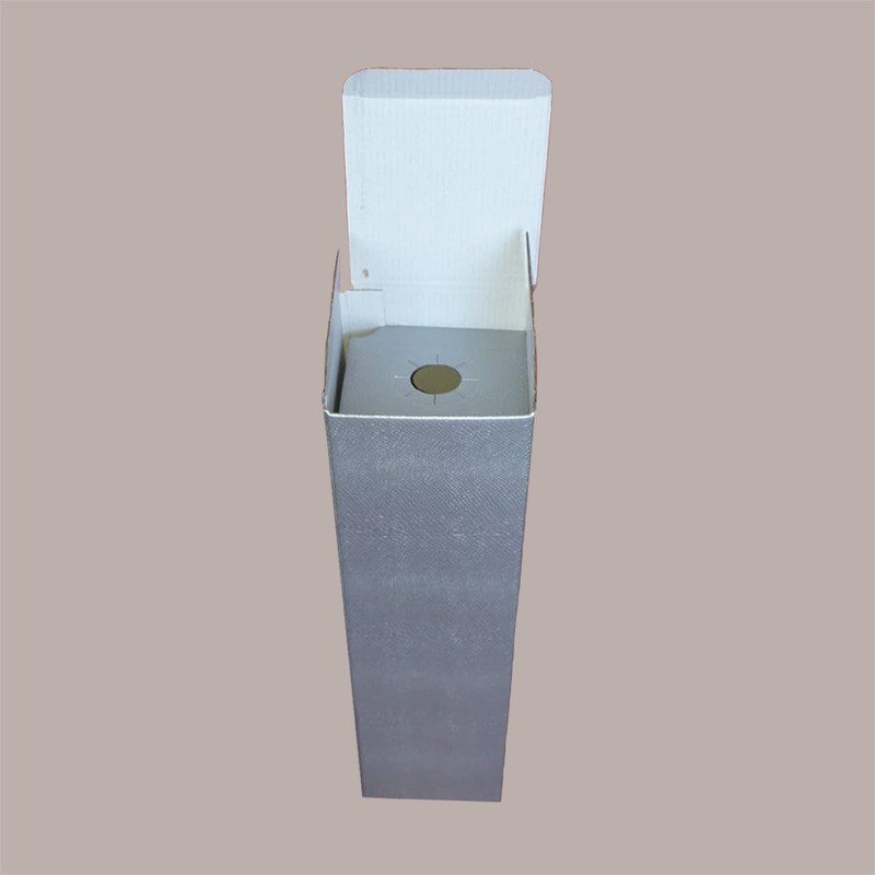 Scatola Astuccio Porta 1 Bottiglia Magnum in Cartoncino grafica Skin Argento 110x110H390mm 10 pezzi [bcde9cf0]