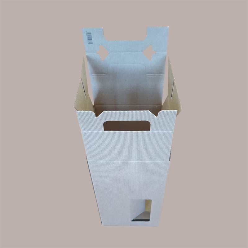 5 Pz Scatola Astuccio Porta 4 Bottiglie 750 ml Olio Vino in Cartoncino Onda Avana 180x180H400mm [b1f6d57c]
