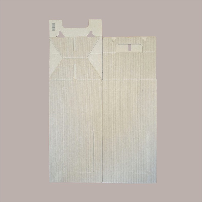 5 Pz Scatola Astuccio Porta 4 Bottiglie 750 ml Olio Vino in Cartoncino Onda Avana 180x180H400mm [03bb5366]